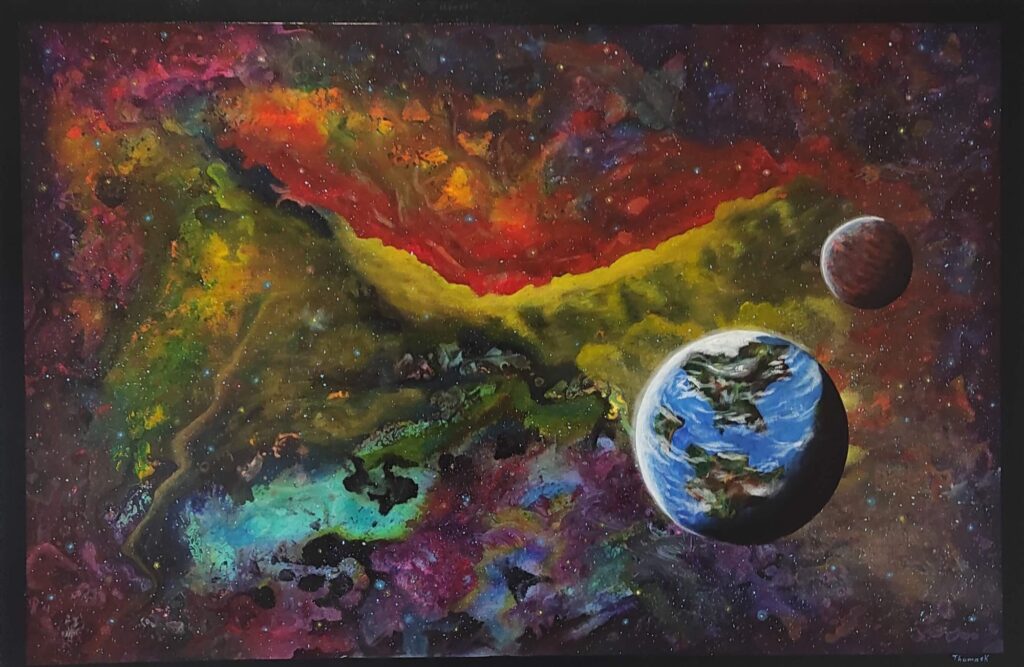 EARTH 2.0 — Ακρυλικό σε καμβά, 90x120 cm, Thomas Konstantinidis
