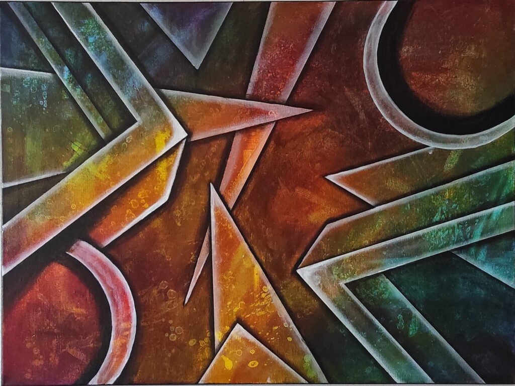 FOSSILS — Ακρυλικό σε καμβά, 60x80 cm, Thomas Konstantinidis