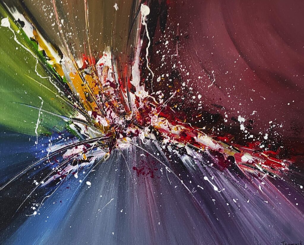 HAPPY — Ακρυλικό σε καμβά, 45x55 cm, Thomas Konstantinidis