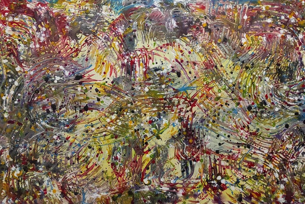 MIND FIELDS — Ακρυλικό σε καμβά, 80x120 cm, Thomas Konstantinidis