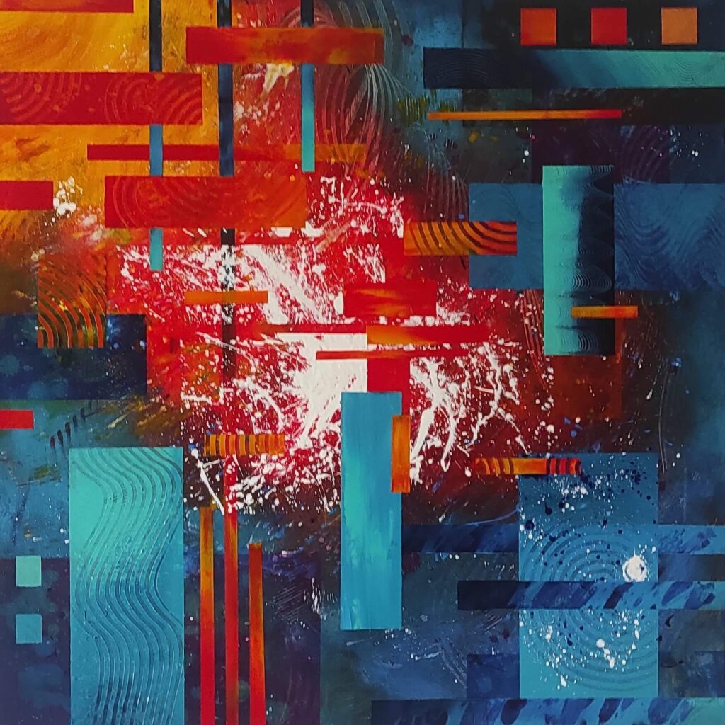 RAY OF SUNSHINE — Ακρυλικό σε καμβά, 80x80 cm, Thomas Konstantinidis
