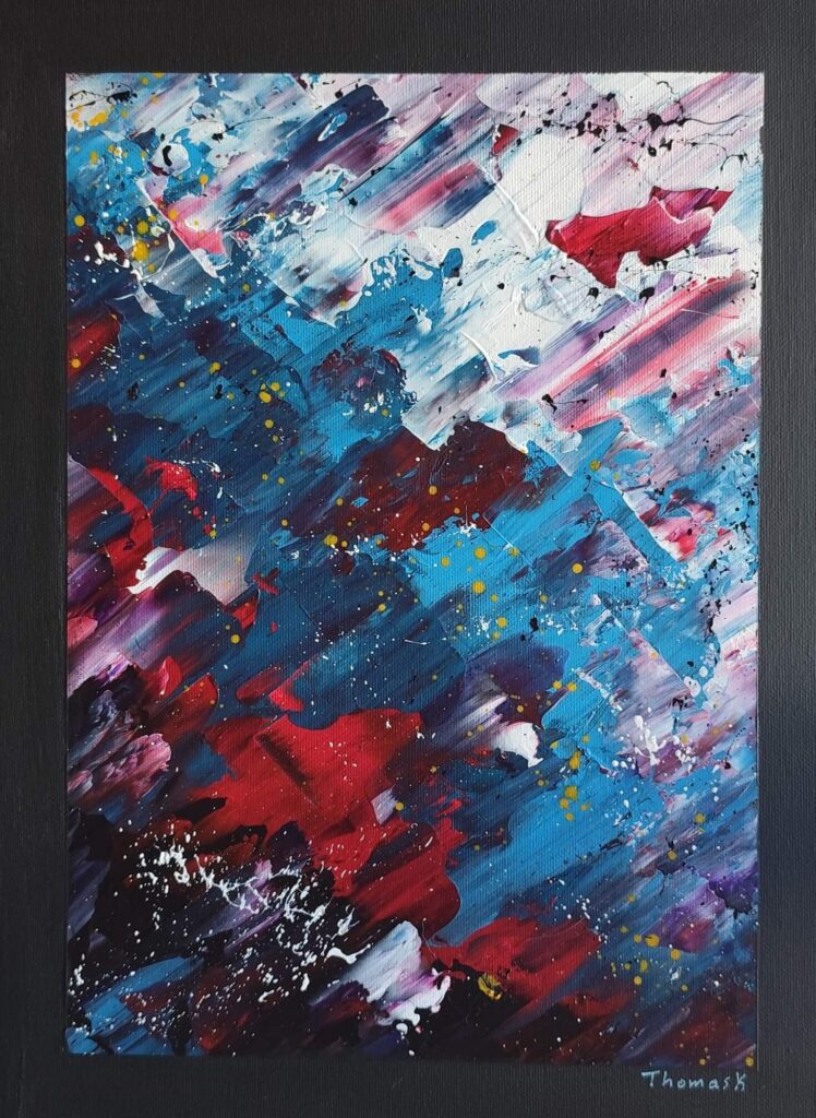 THAT BLUE ONE II — Ακρυλικό σε καμβά, 40x30 cm, Thomas Konstantinidis