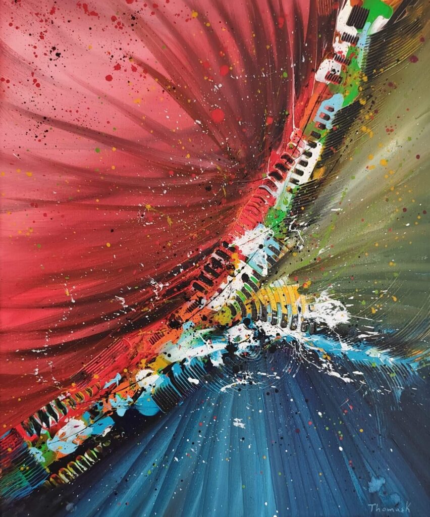 ZIPPED — Ακρυλικό σε καμβά, 55x45 cm, Thomas Konstantinidis